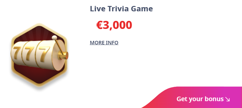 Infinity Casino Live Trivia Game Promotions